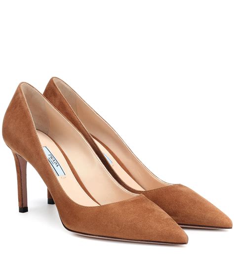 prada velour pump suede|Prada women's pumps.